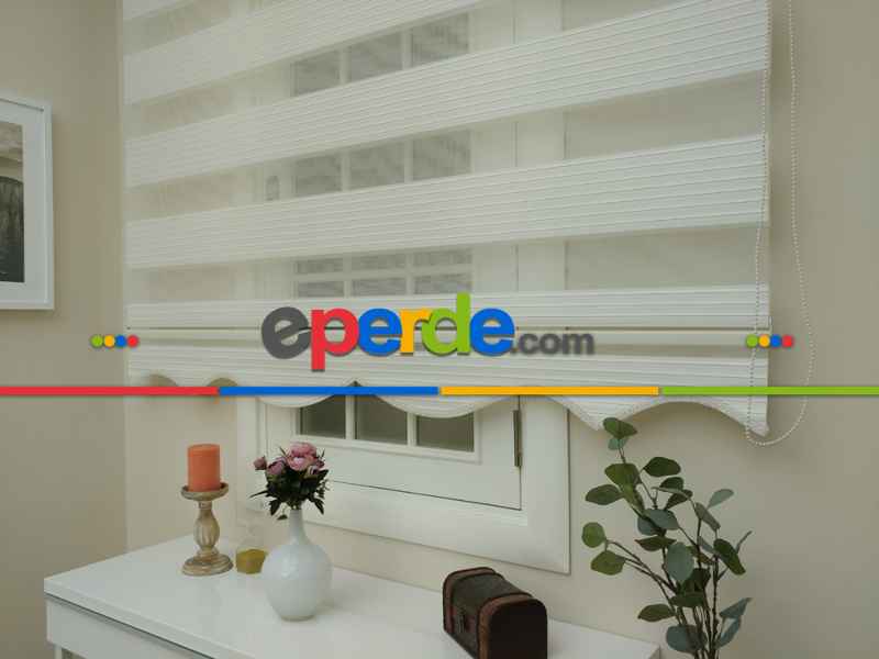 Mutfak - Zebra Perde - Geniş Pileli Zebra Zebra ( Geniş Pileli Zebra)- Krem Açık