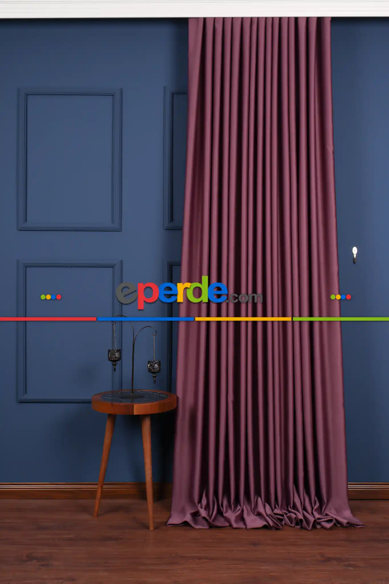 Salon Fon Perde - Gül Kurusu Işık Geçirmez Blackout Fon Perde