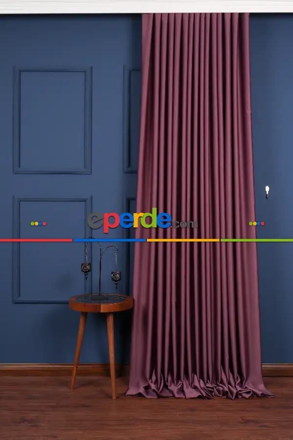 Yatak Odası Fon Perde - Gül Kurusu Işık Geçirmez Blackout Fon Perde