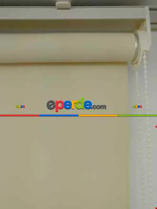 Düz Stor Perde Pvc Thın Mat Ekru - Yıkanabilir Stor- Ekru