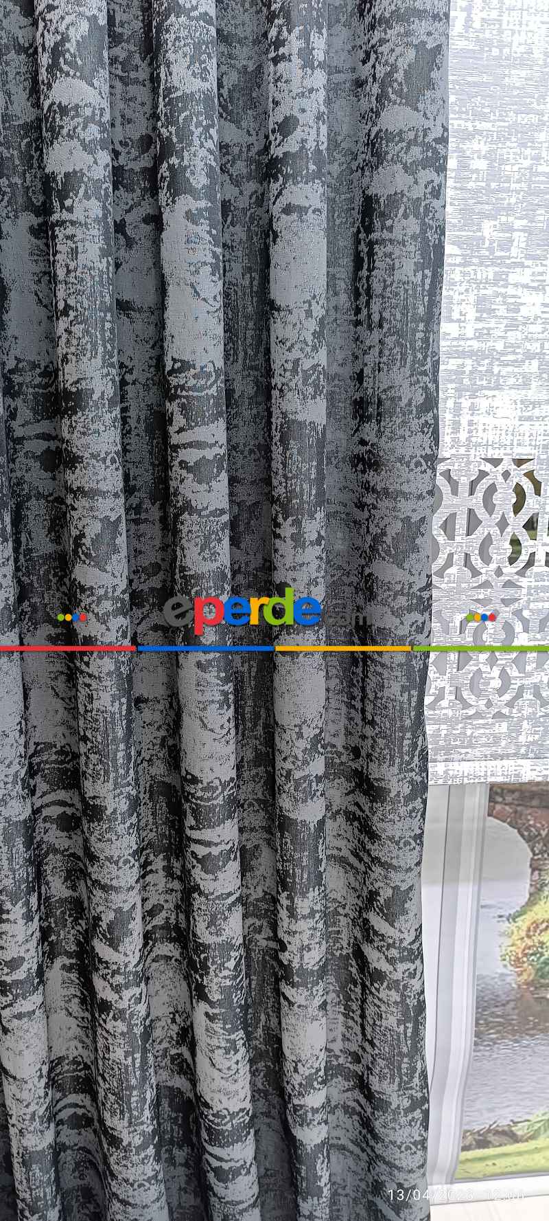 Yatak Odası - 2023 Elit Modern Damask Desenli Fosforlu İplik Dokuma Fon Perde - 3