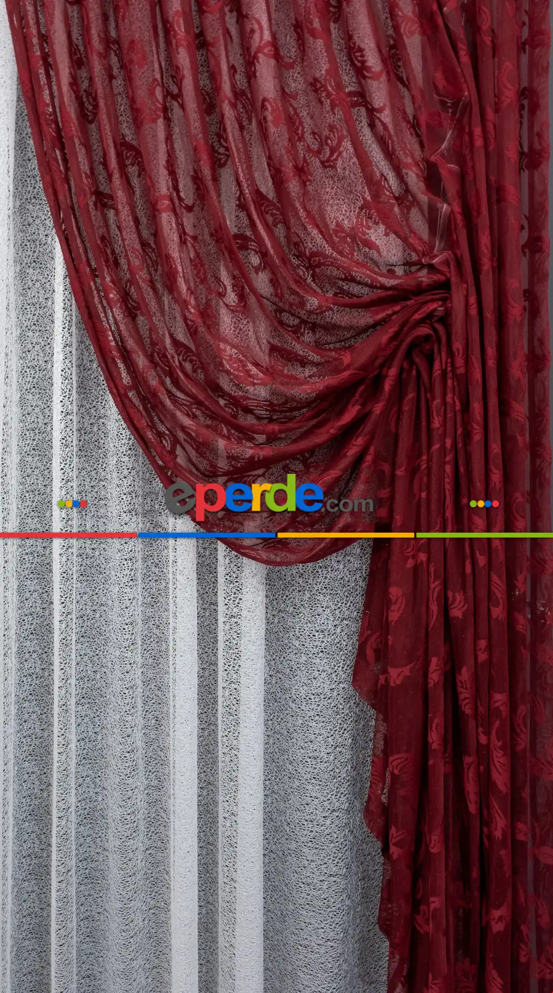 Bordo Koyui Renk Şal Desen Tasarım Yanki Kruvaze Tiyatro Modeleri