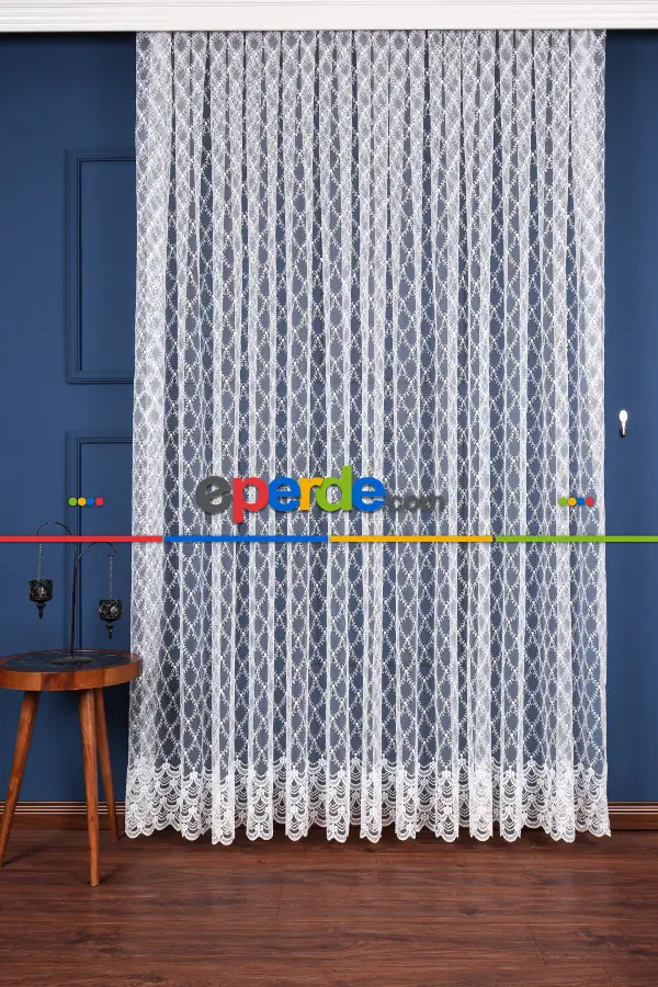 Salon Tül - Brode İşlemeli Tül Perde Özel Seri 1117