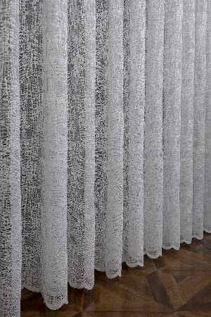 Taç Hasır Yeni Moda Tasarım Desen Beyaz Renk Tül Perde