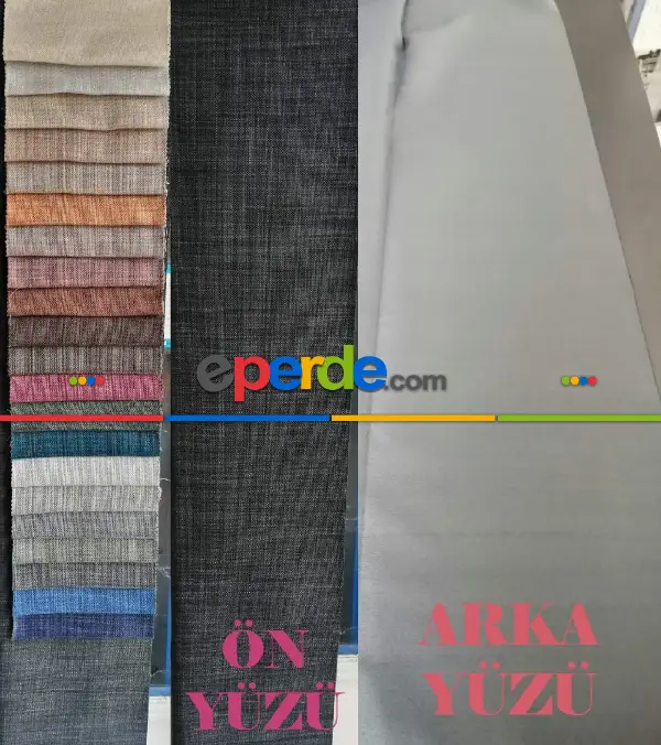 Diadora Keten Görünümlü Sık Dokuma Fon Perde