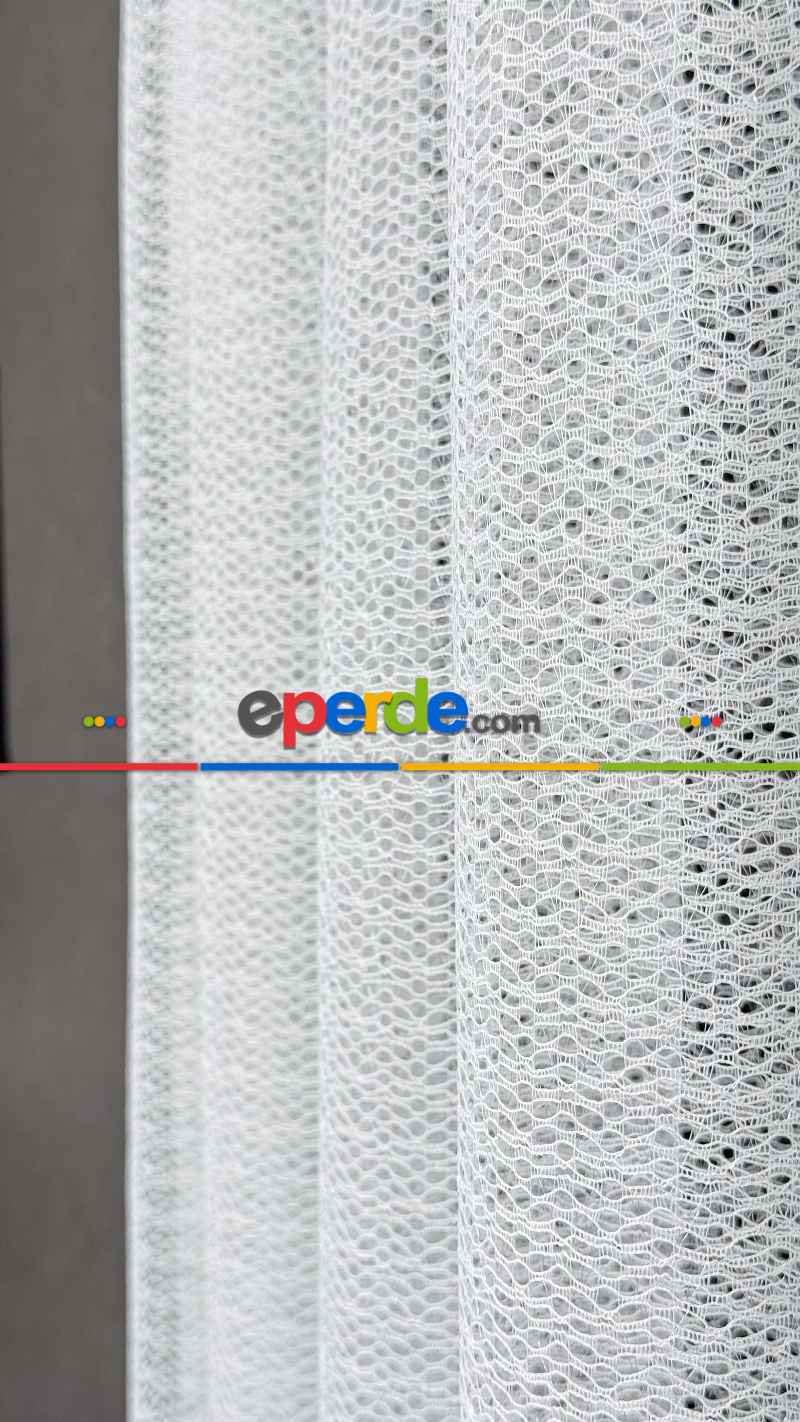 Yatak Odası - Ekru File Tül Perde