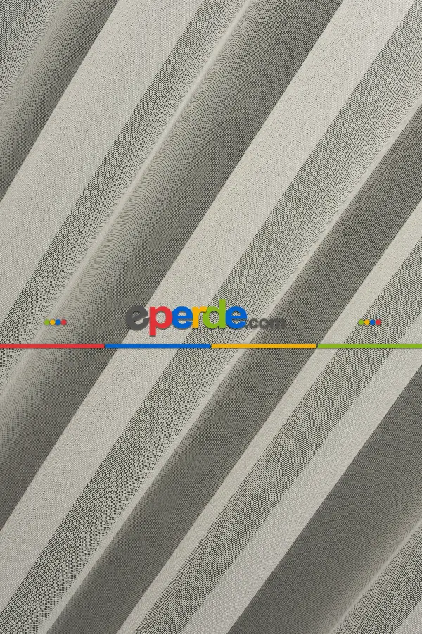 Arzenen Marka Doğal Yansımalarıyla Şık Görünümlü Kendinden Parlak Tül Perde- Krem - Kurşunlu Tül