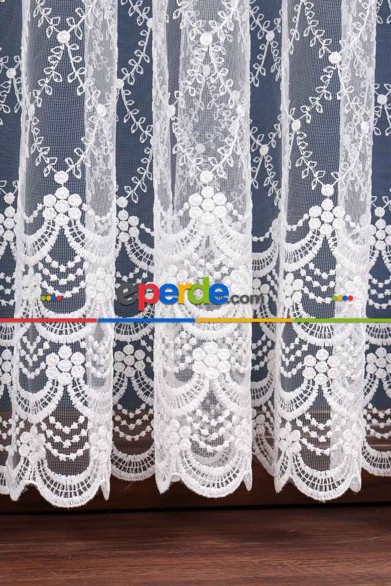 Salon Tül - Brode İşlemeli Tül Perde Özel Seri 1117