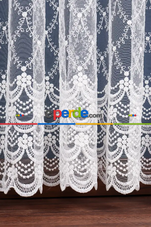 Salon Tül - Brode İşlemeli Tül Perde Özel Seri 1117