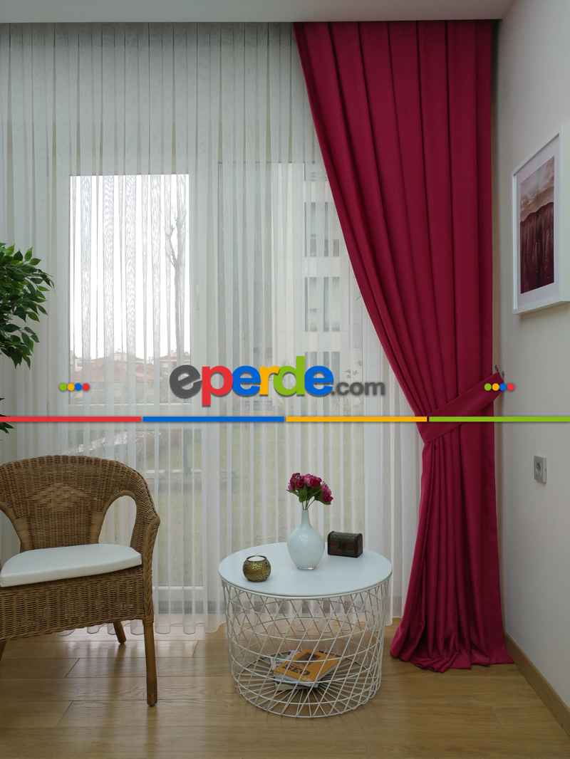 Soft Fuşya Fon Perde (180)- Fuşya