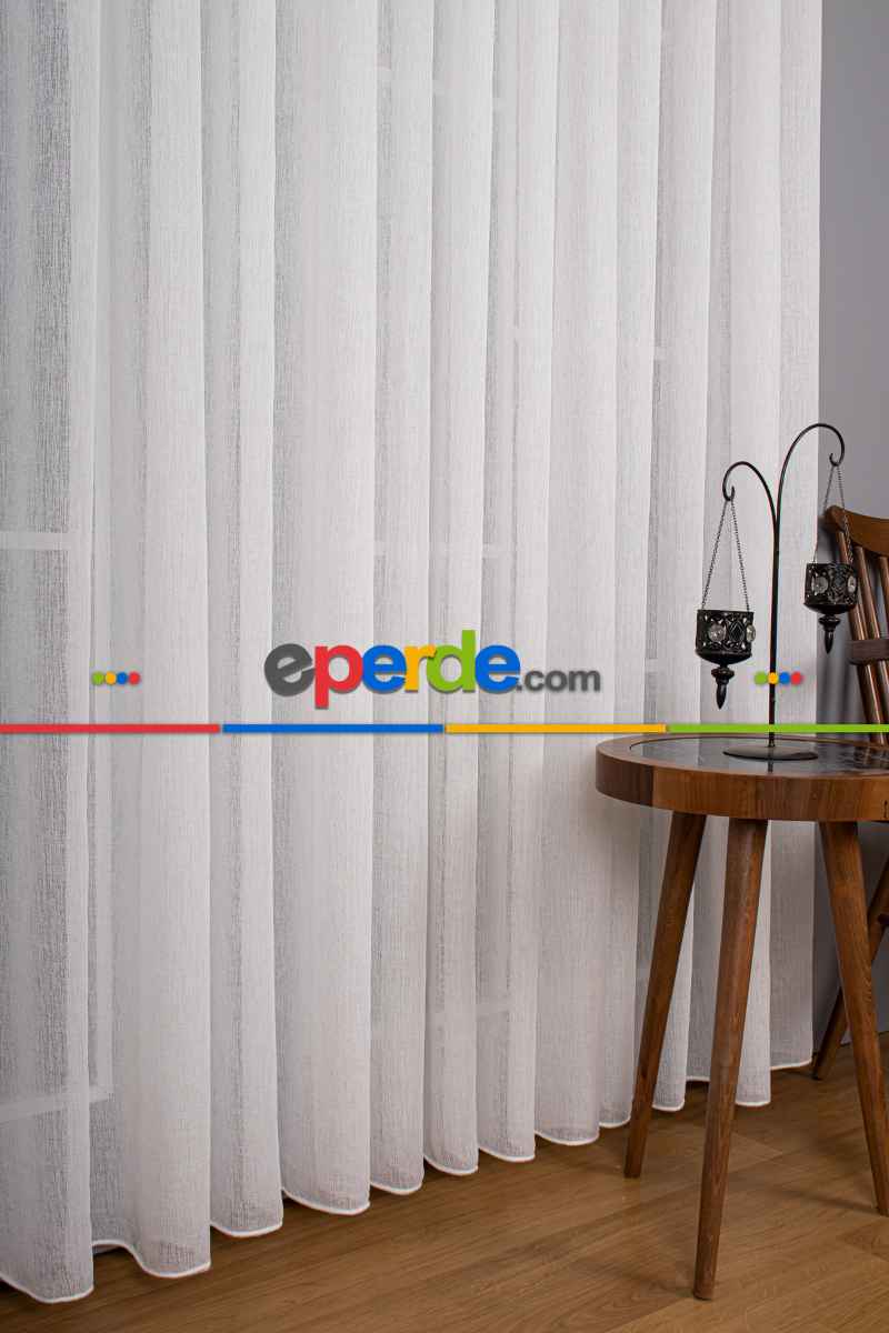 Salon Tül - Kum Düz Tül Perde