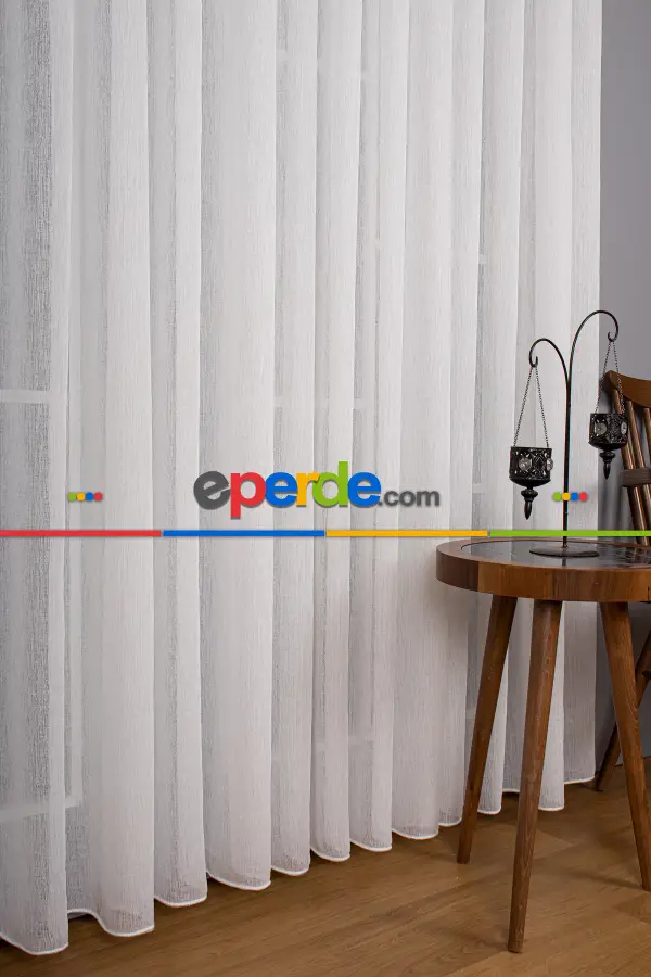 Salon Tül - Kum Düz Tül Perde