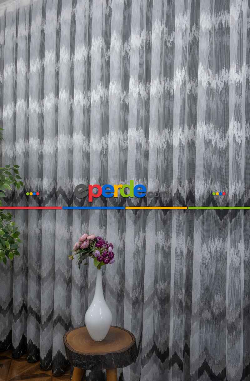 Harmony Tül Yeni Tasarım Renkli Gri Antrasit Füme Tül