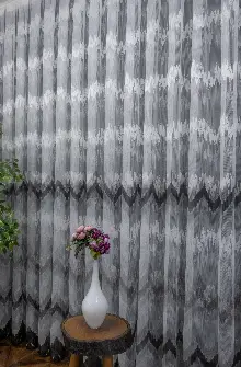 Genç Odası - Harmony Tül Yeni Tasarım Renkli Gri Antrasit Füme Tül