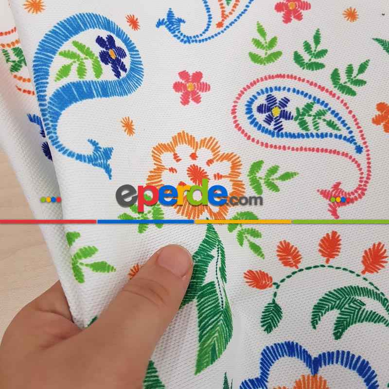 Mutfak Fon Perde- Beyaz