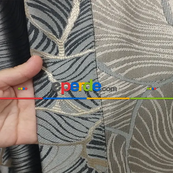 Yatak Odası - Geniş Enli Jakarlı Dokuma Salon Yatak Odası Lüks Perdeler 8 Renk Seçenekli