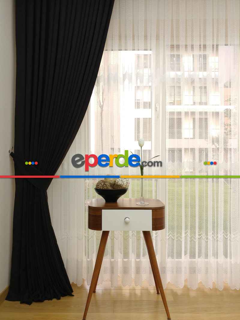 Bebek Odası - Acı Kahverengi Düz Fon Perde 840