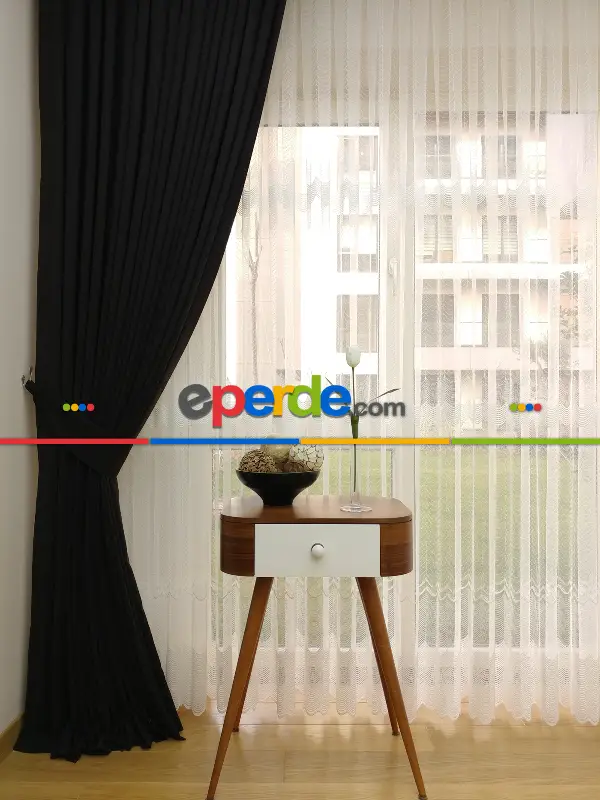 Salon - Acı Kahverengi Düz Fon Perde 840