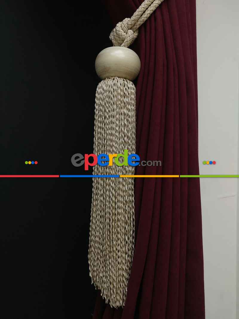 Düz Renk Dökümlü Fon Perde (150)- Bordo