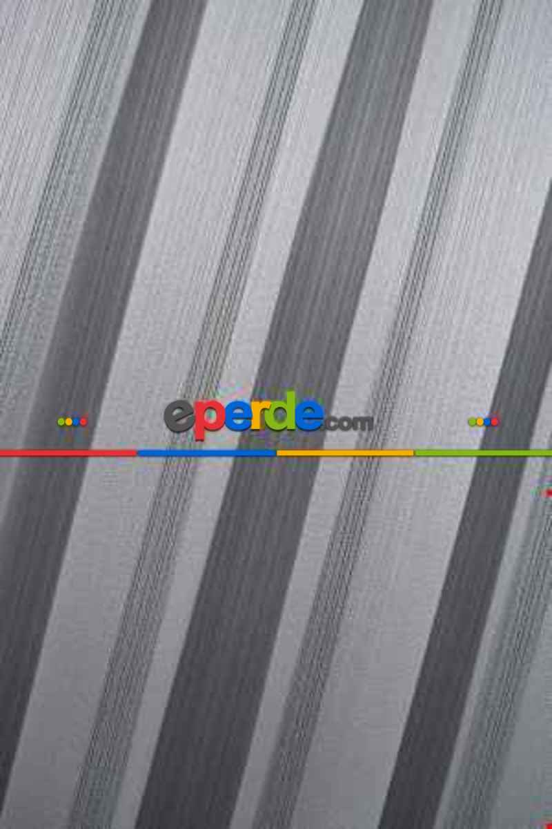 Mutfak Tül Çizgili Düz Modern Tül Perde Kurşunlu - Ütü İstemez 1.sınıf Kalite Kar600