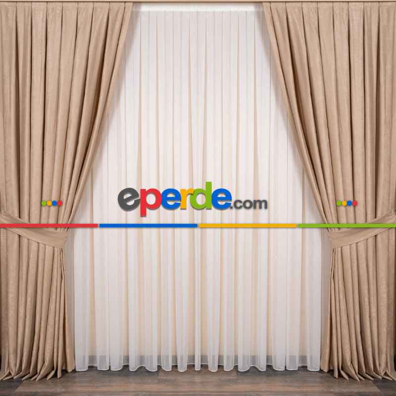 Soft Fon Perde Toprak- Acı Kahve