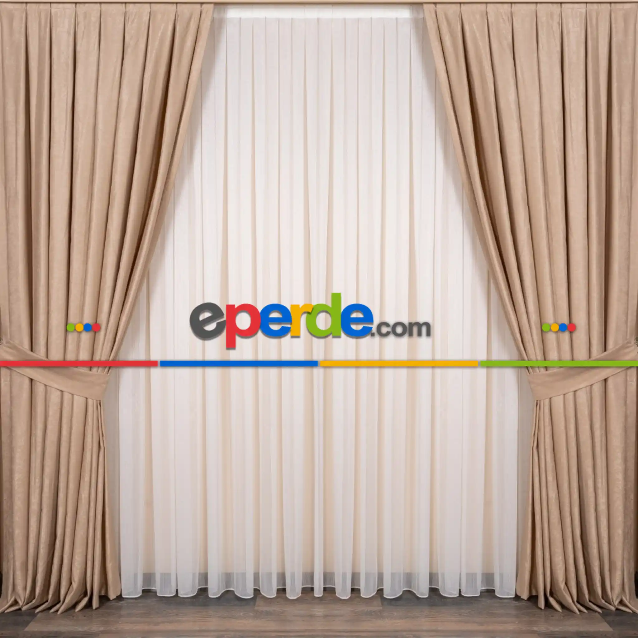 Soft Fon Perde Toprak- Acı Kahve