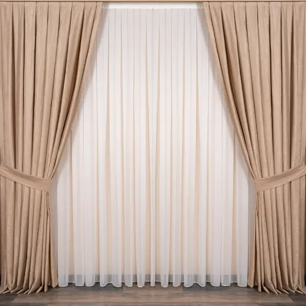 Salon Soft Fon Perde Toprak- Acı Kahve