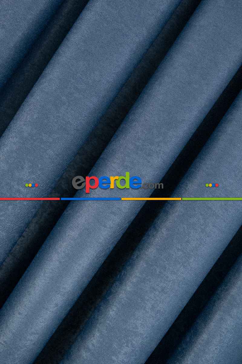 Düz Soft Fon Perde- İndigo Mavi