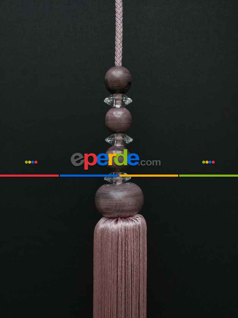 Düz Renk Dökümlü Fon Perde (180)- Gül Kurusu