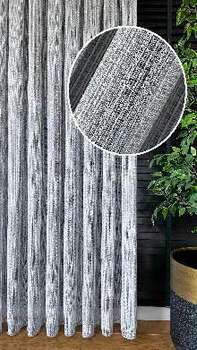 Açık Gri Özel Dokuma, Özel İplik Keten Düz Tül Perde - Ağır Gramajlı Premium