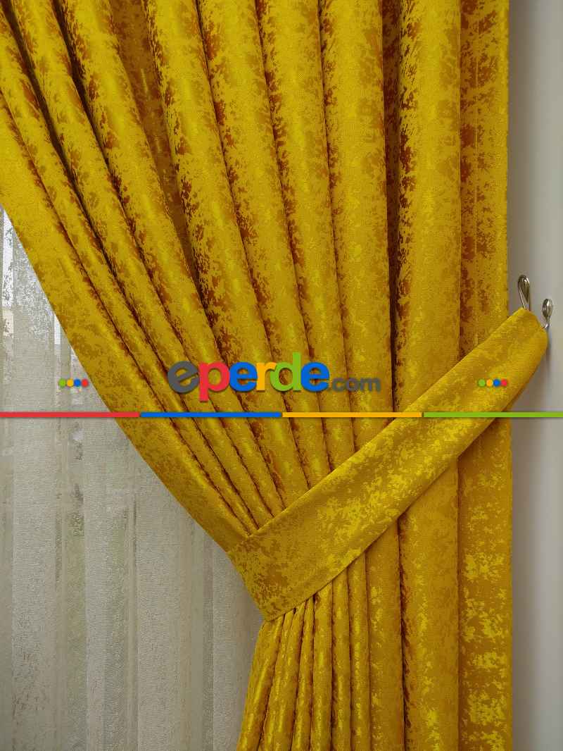 Hardal Duz Jakar Fon Perde -