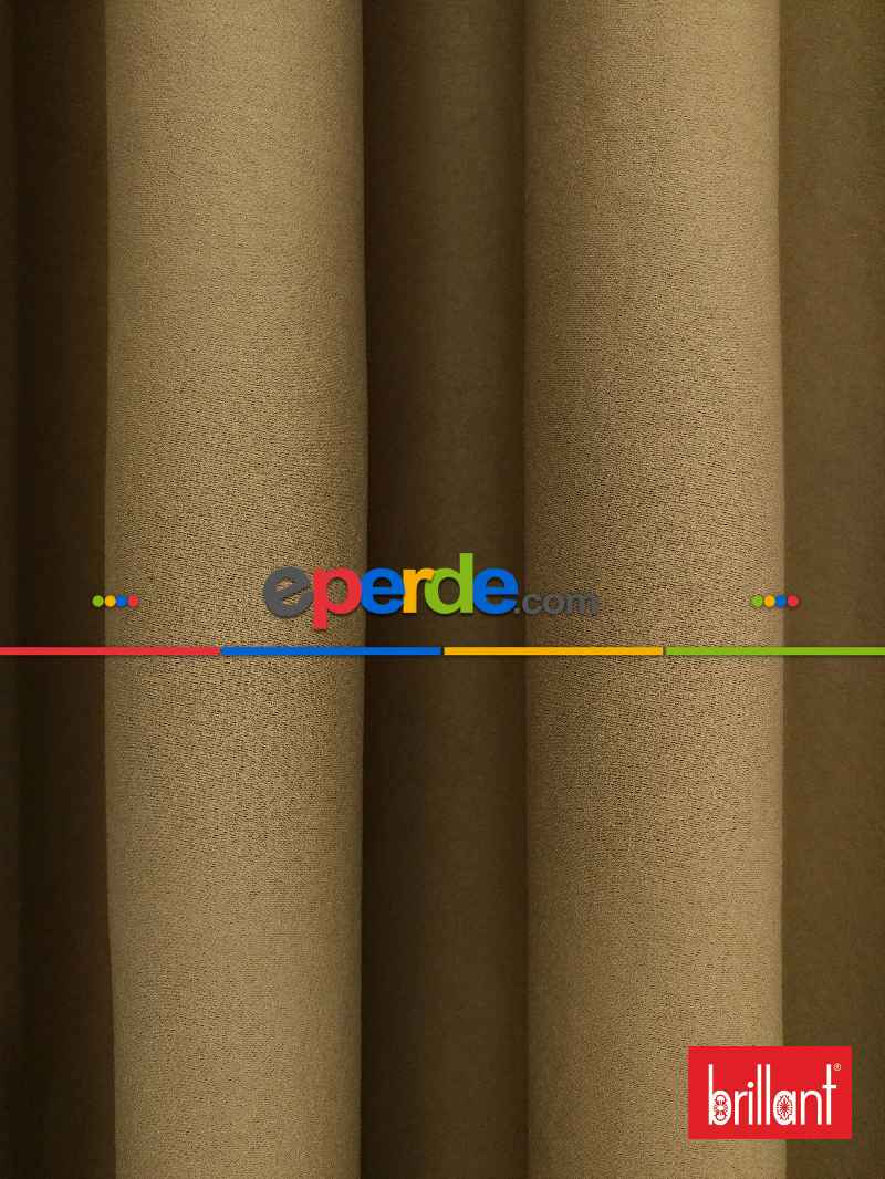 %95 Brillant Karartma Blackout Hardal Bej Renk Fon Perde- Bej-açık Vizon-hardal