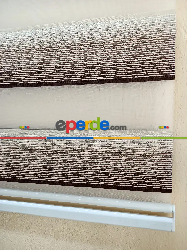 Mutfak - Elit Zebra Perde Renk Geçişli Kahve 806