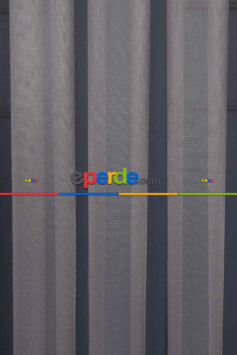 Antrasit Grek Tül Perde Petek Zemin