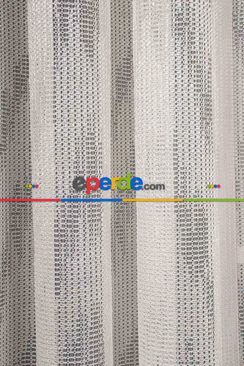 Salon Tül Modelleri - Vıolin Desenli Örme Tül Perde