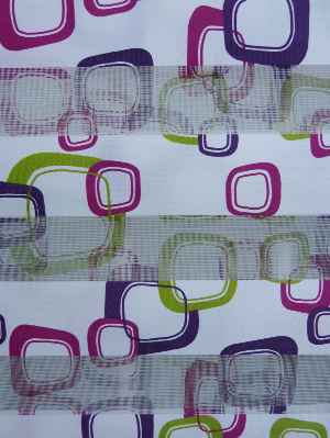 Spor Desenli Zebra Perde- Mor-Açık Yeşil