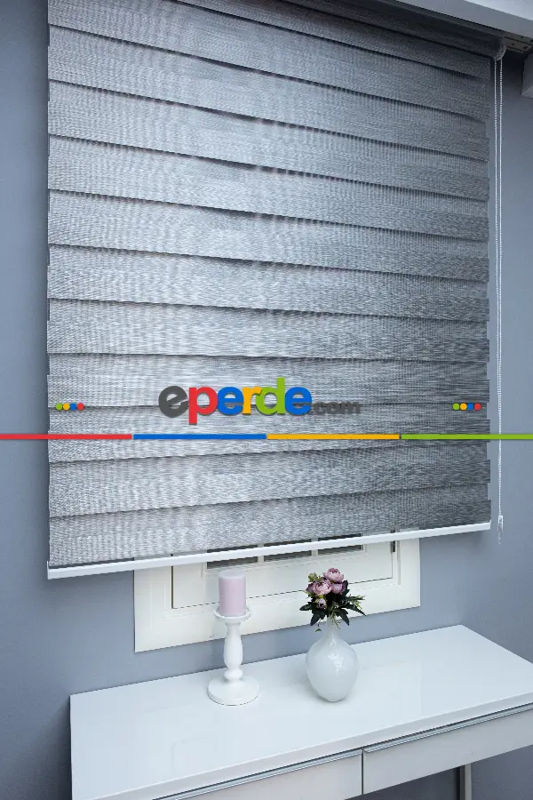 Gri Bambu Zebra Perde Orjinal Zebraperde Gri Renk Zebra Perde- Gri-füme-antrasit