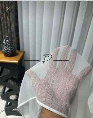 Brillant Balık Sırtı Düz Kurşunlu Tül Perde