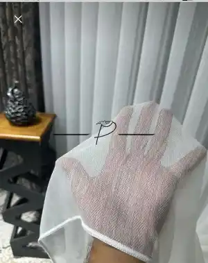 Brillant Balık Sırtı Düz Kurşunlu Tül Perde