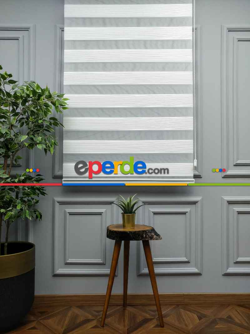 Mutfak - 2021 Sezonu - Zebra Perde - Micro Plise (pileli) Zebra Perde- Krem