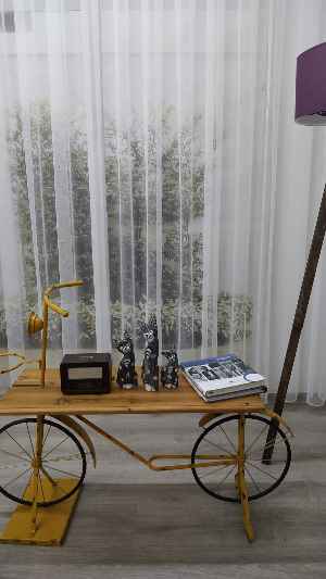 Düz Dökümlü Tül Perde - Ekru- Ekru