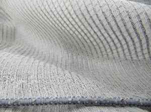 Mutfak - Çizgili Tül Perde - Açık Gri- Gri Açık