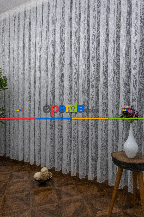 Oturma Odası - Cam Kırık Desen Tül Yeni Tasarım Tül Moda Tül