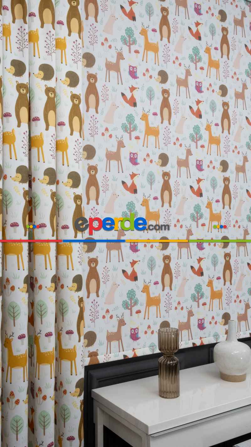 Trend Bebek - Çocuk - Genç Odası Fon Perde Modelleri 20234 (sınırsız En Ölçüsü )-kiremit Rengi-kahve-hardal Sarısı-fıstık Yeşili