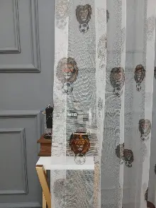 Gs Ultraslan Cimbom Taraftar Sarı Kırmızı Tül Perde