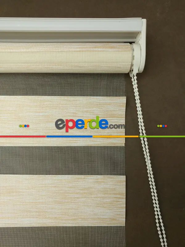 Oturma Odası - Zebra Perde -bambu Düz Zebra Perde- Kum Beji