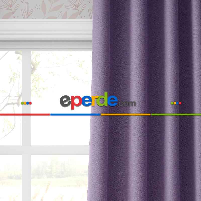 Blackout Karartma Tek Kanat Fon Perde Lila
