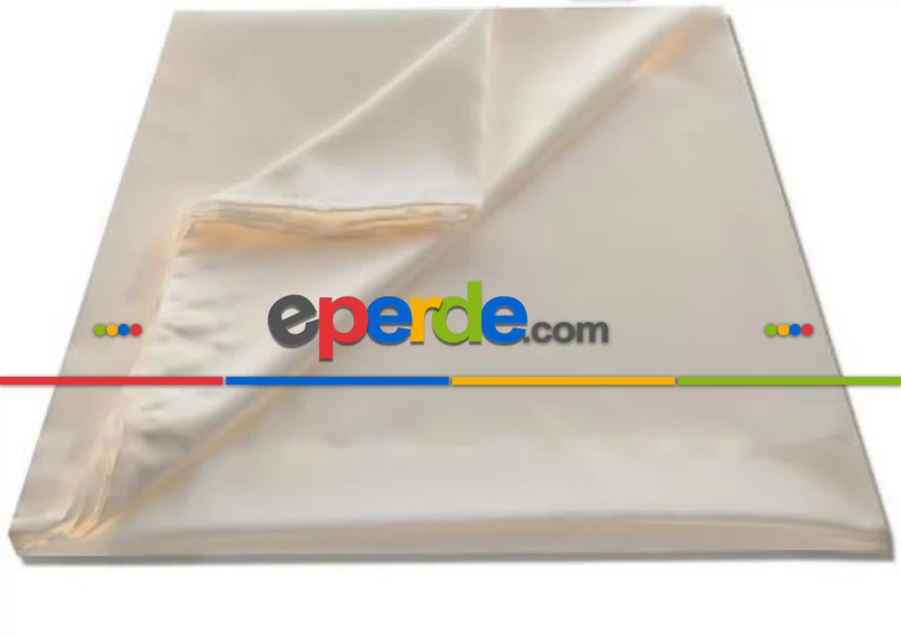 Beyaz Krem Uzun Saten Güneşlik 1. Kalite Fransız Camlar İçin