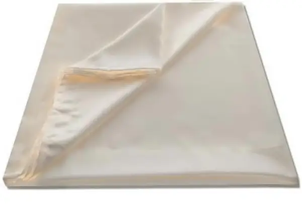 Yatak Odası - Beyaz Krem Uzun Saten Güneşlik 1. Kalite Fransız Camlar İçin