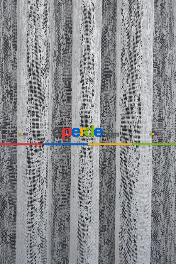 Taç Fransız Dantel Örme Tül Perde Konak151